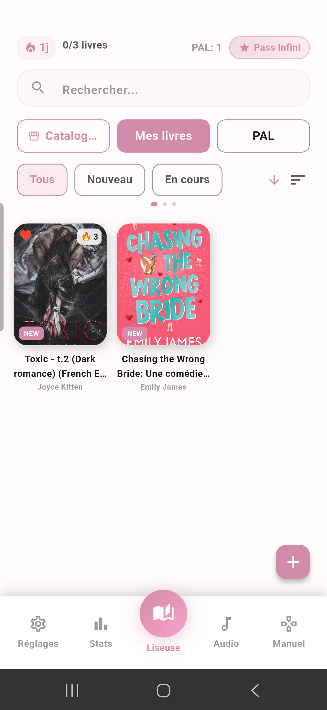 Header dynamique bibliothèque