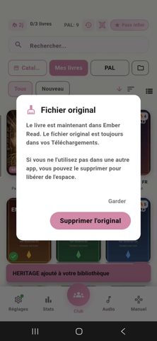 Import d'un EPUB