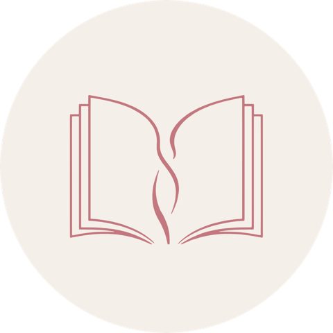 Logo rond, fond crème